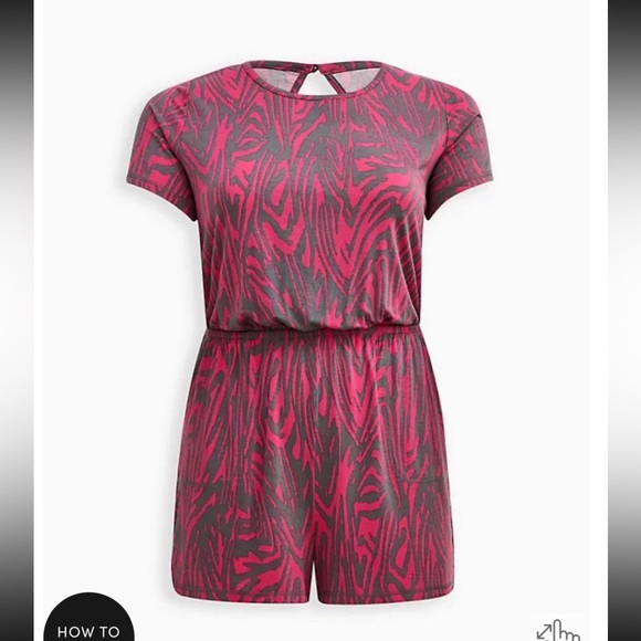 NEW TORRID SUPER SOFT ELASTIC WAIST LOUNGE ROMPER SIZE 00,0X,1X and 3X - Picture 1 of 9